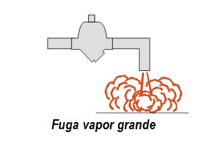 Caso fuga de vapor grande